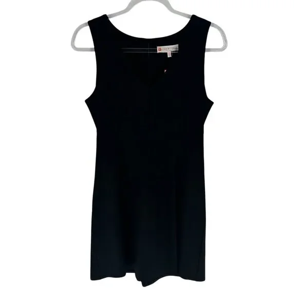 Jude Connally Dress Womens Medium Black Naomi Ponte Knit Sleeveless NEW $228